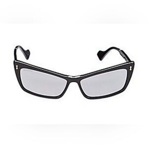 Gucci Black Rectangular Eyeglasses with Subtle Logo Accents